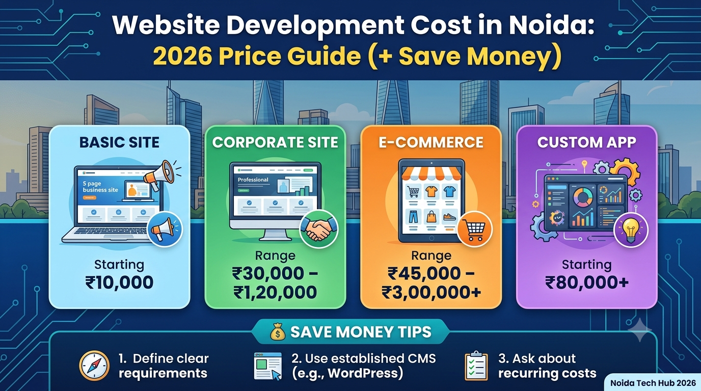 Website Development Cost in Noida: 2026 Price Guide (+ Save Money)